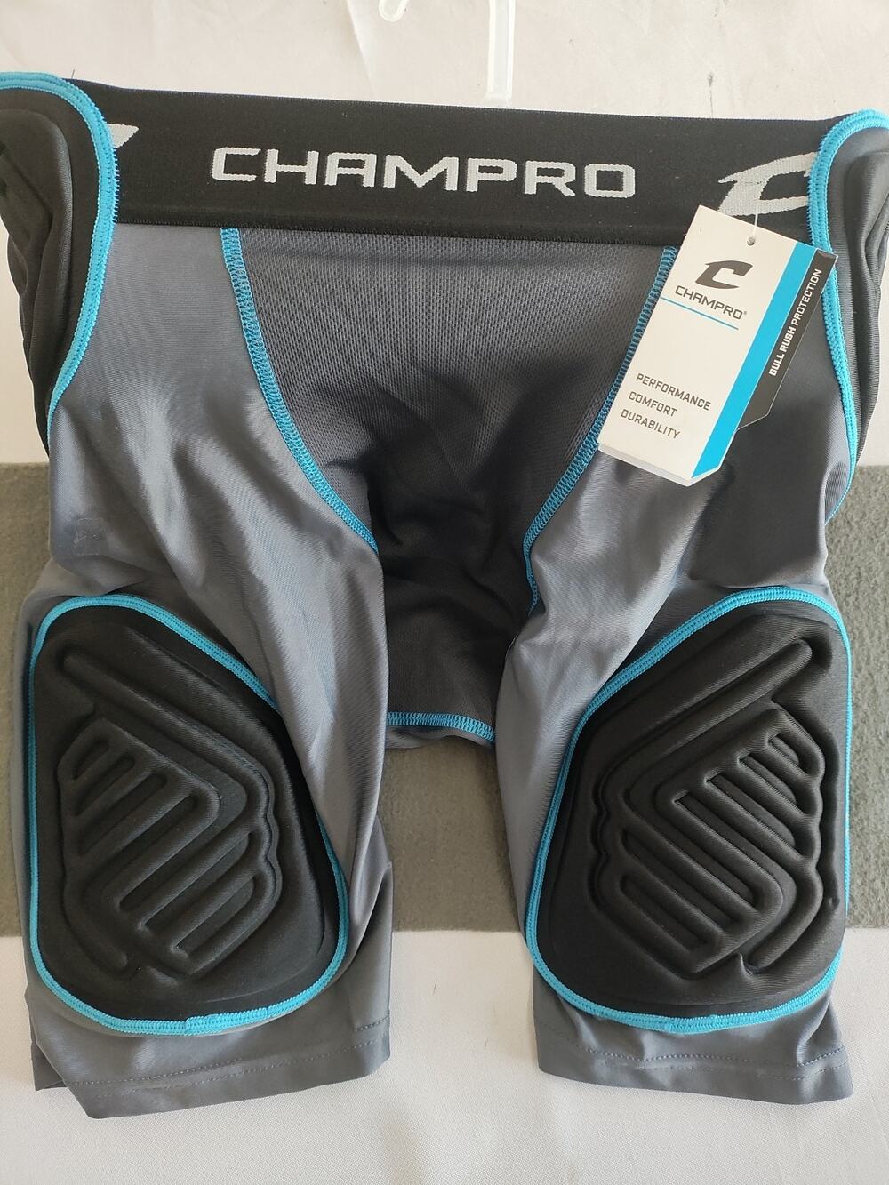 Champro Bull Rush 5-Pad Girdle Size Adult Large Color Grey With Black NWT